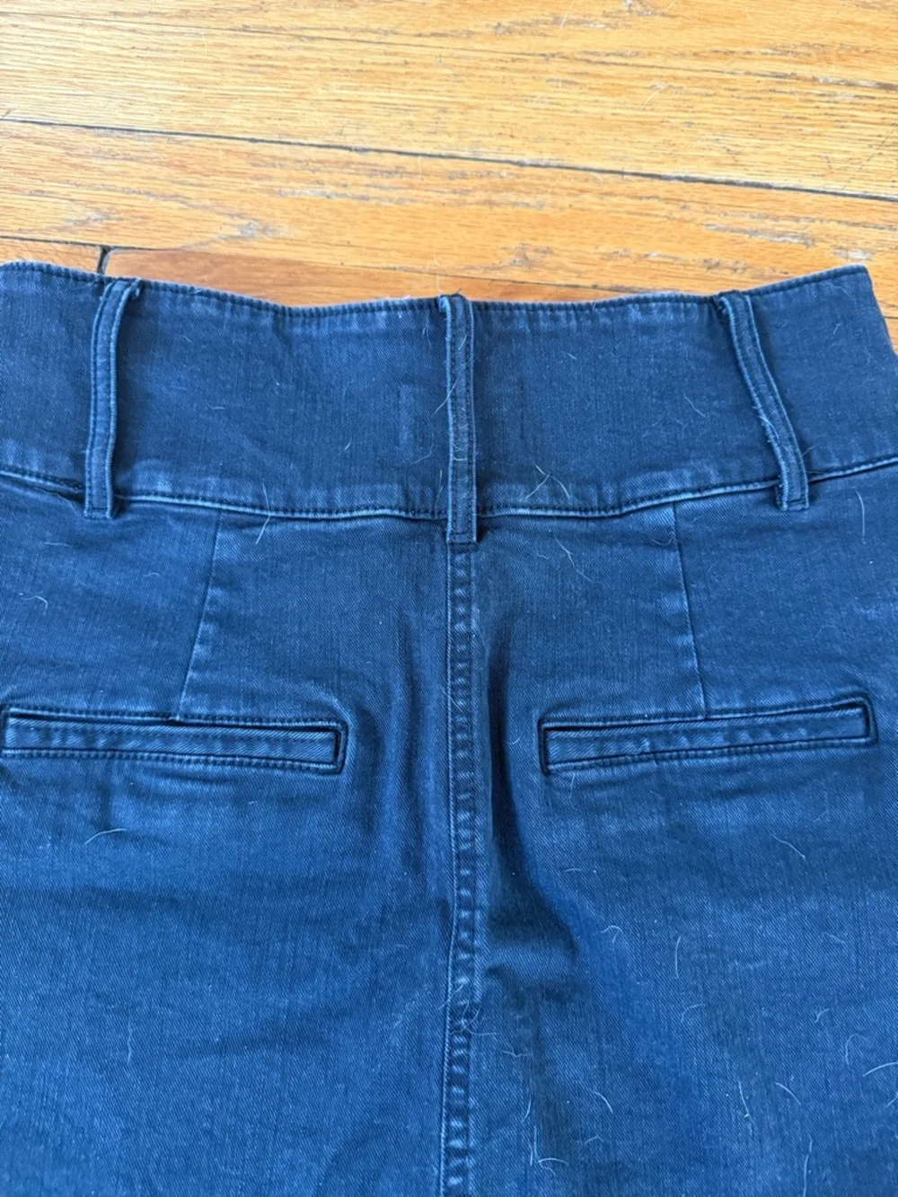 Pilcro Black Button-Front Denim Mini Skirt - Picture 3 of 6